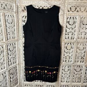 TEDDI Dresses Womens Dress Cotton Sleeveless Floral Embroidered Hem Pockets-14